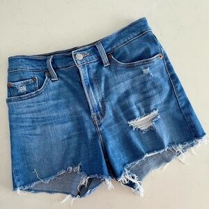 Size 27 High Waisted Stretch Levi Shorts